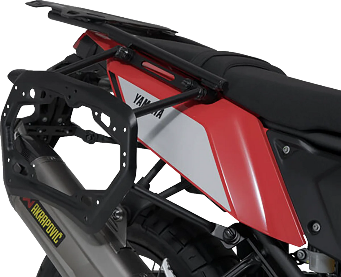 SW-MOTECH TRAX ADV Aluminum Case System - Black - Yamaha Tenere 700 '20-'24 KFT.06.799.70002/B - Back View