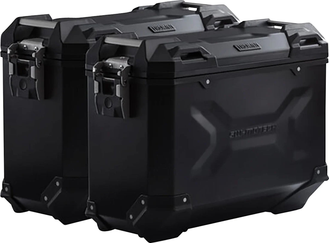 SW-MOTECH TRAX ADV Aluminum Case System - Black - Yamaha Tracer 9 GT '21-'24 KFT.06.921.70000/B - Side View