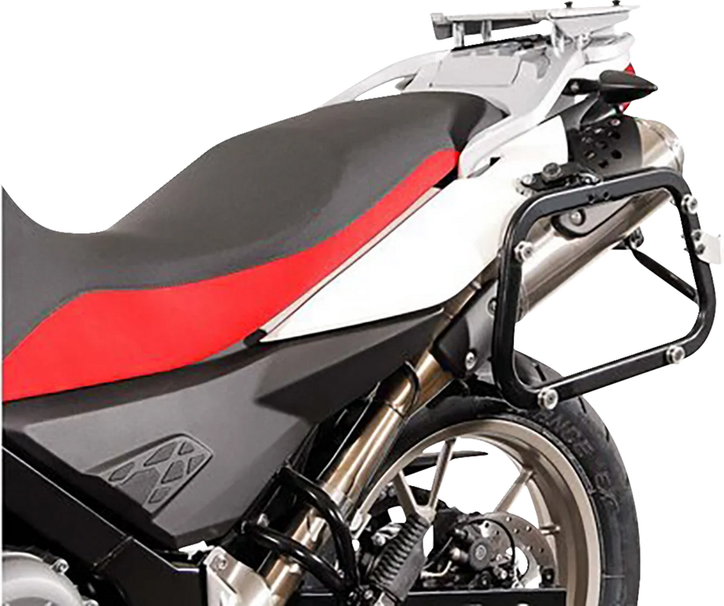 SW-MOTECH TRAX ADV Aluminum Case System - Silver - BMW F 650 GS/G 650 GS '99-'15 KFT.07.094.70100/S - Back View