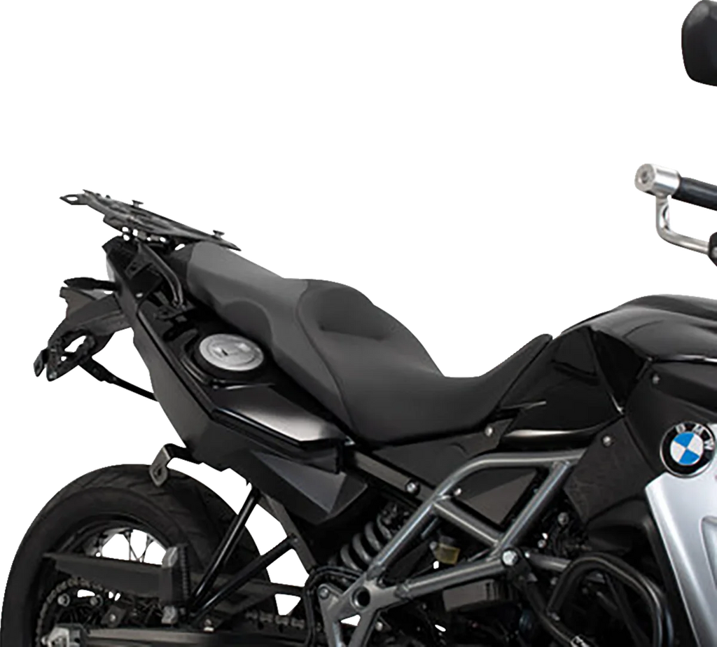 SW-MOTECH TRAX ADV Aluminum Case System - Silver - BMW F 650/700/800 GS '08-'18 KFT.07.559.70001/S - Back View
