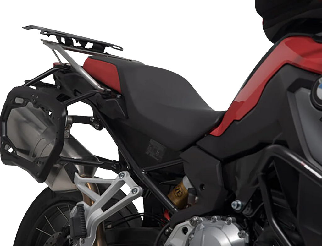 SW-MOTECH TRAX ADV Aluminum Case System - Silver - BMW F 750/800/850/900 GS '18-'24 KFT.07.897.70000/S - Back View