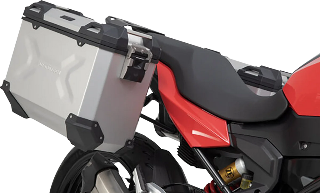 SW-MOTECH TRAX ADV Aluminum Case System - Silver - BMW F 900 '20-'24 KFT.07.949.70000/S - Side View