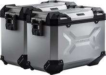 Load image into Gallery viewer, SW-MOTECH TRAX ADV Aluminum Case System - Silver - BMW F 900 '20-'24 KFT.07.949.70100/S - Back View