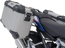 Load image into Gallery viewer, SW-MOTECH TRAX ADV Aluminum Case System - Silver - BMW R 1200/1250 R '14-'24 KFT.07.573.70000/S - Side View