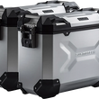 Load image into Gallery viewer, SW-MOTECH TRAX ADV Aluminum Case System - Silver - BMW R 1200/1250 R '14-'24 KFT.07.573.70000/S - Back View