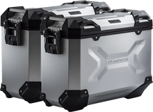 Load image into Gallery viewer, SW-MOTECH TRAX ADV Aluminum Case System - Silver - BMW R 1200/1250 R '14-'24 KFT.07.573.70000/S - Back View