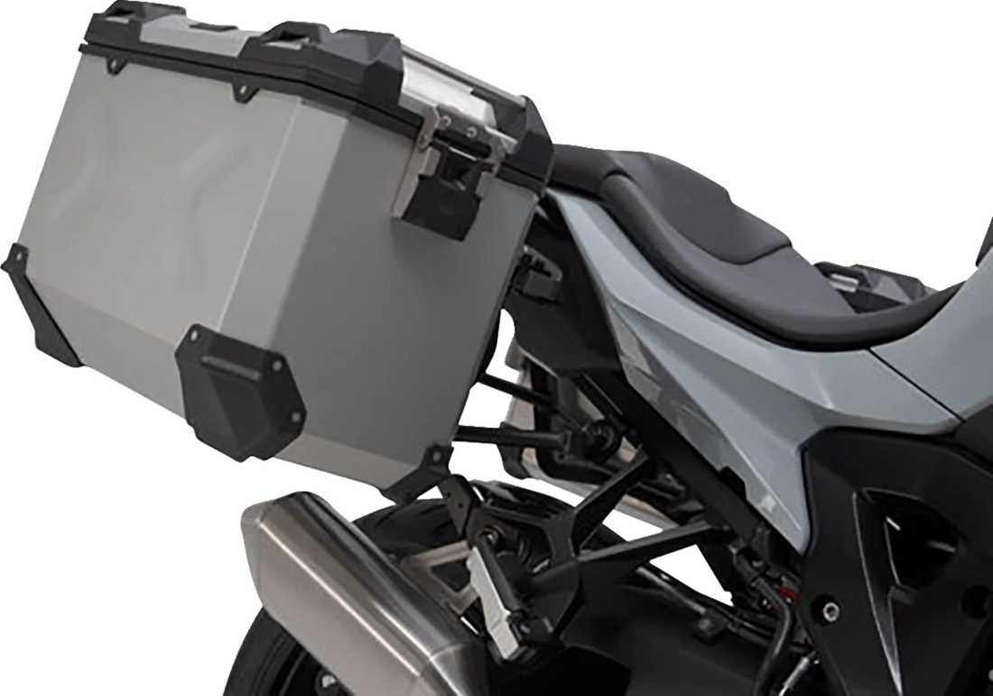 SW-MOTECH TRAX ADV Aluminum Case System - Silver - BMW S 1000 XR '19-'24 KFT.07.954.70101/S - Side View