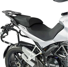 Load image into Gallery viewer, SW-MOTECH TRAX ADV Aluminum Case System - Silver - Ducati Multistrada 1200 '10-'14 KFT.22.140.70000/S - Back View