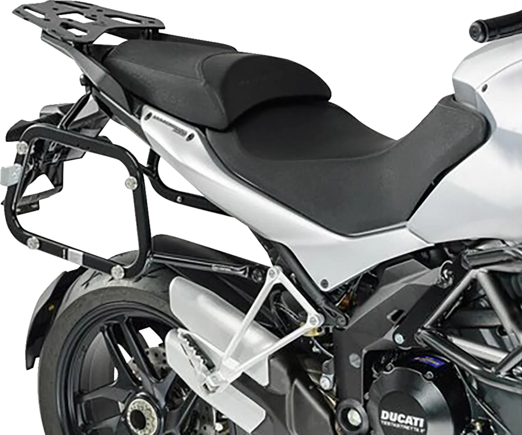 SW-MOTECH TRAX ADV Aluminum Case System - Silver - Ducati Multistrada 1200 '10-'14 KFT.22.140.70100/S - Side View
