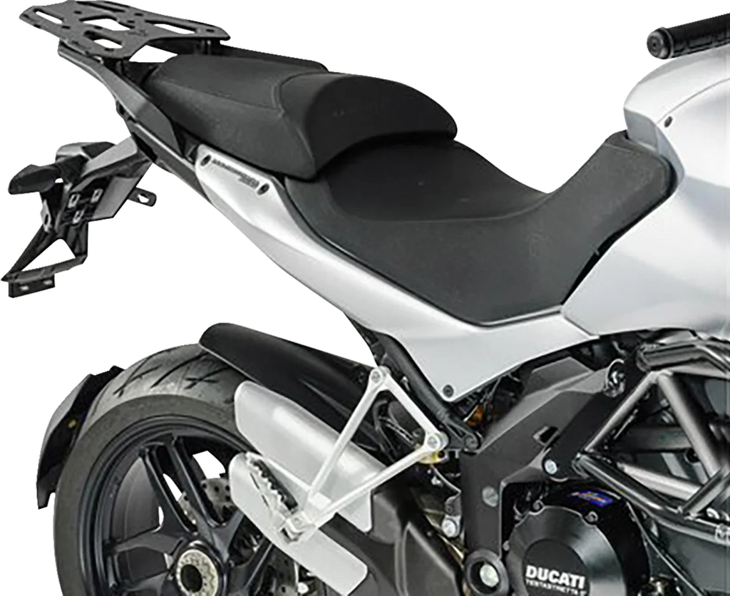 SW-MOTECH TRAX ADV Aluminum Case System - Silver - Ducati Multistrada 1200 '10-'14 KFT.22.140.70100/S - Back View