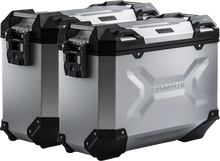 Load image into Gallery viewer, SW-MOTECH TRAX ADV Aluminum Case System - Silver - Ducati Multistrada V4 '21-'24 KFT.22.822.70200/S - Side View