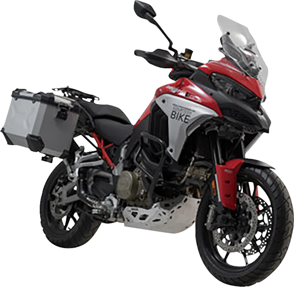 SW-MOTECH TRAX ADV Aluminum Case System - Silver - Ducati Multistrada V4 '21-'24 KFT.22.822.70300/S - Main Product View