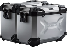 Load image into Gallery viewer, SW-MOTECH TRAX ADV Aluminum Case System - Silver - Ducati Multistrada V4 '21-'24 KFT.22.822.70300/S - Back View