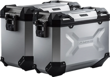 Load image into Gallery viewer, SW-MOTECH TRAX ADV Aluminum Case System - Silver - Honda Africa Twin '16-'17 KFT.01.622.70001/S - Main Product View