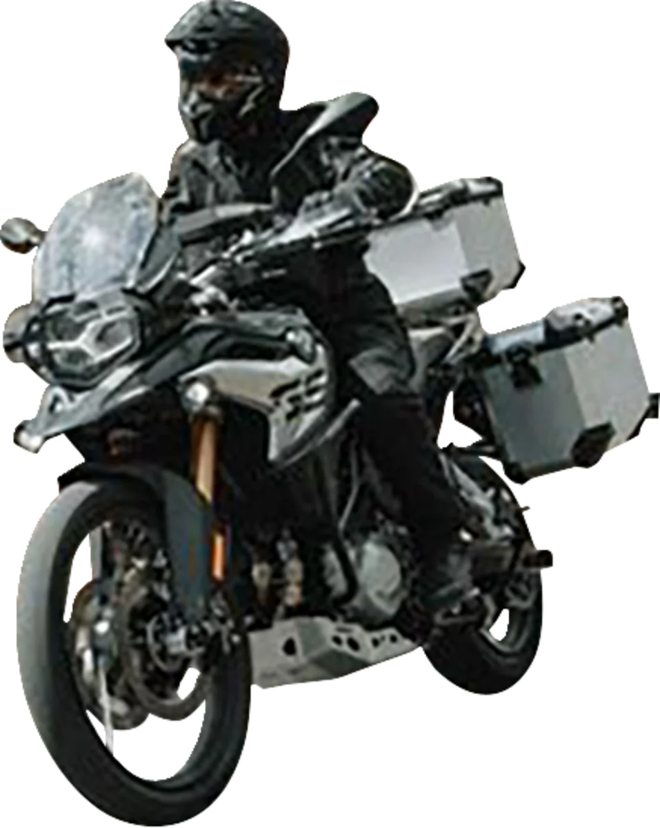 SW-MOTECH TRAX ADV Aluminum Case System - Silver - Honda Africa Twin '16-'17 KFT.01.622.70001/S - Side View
