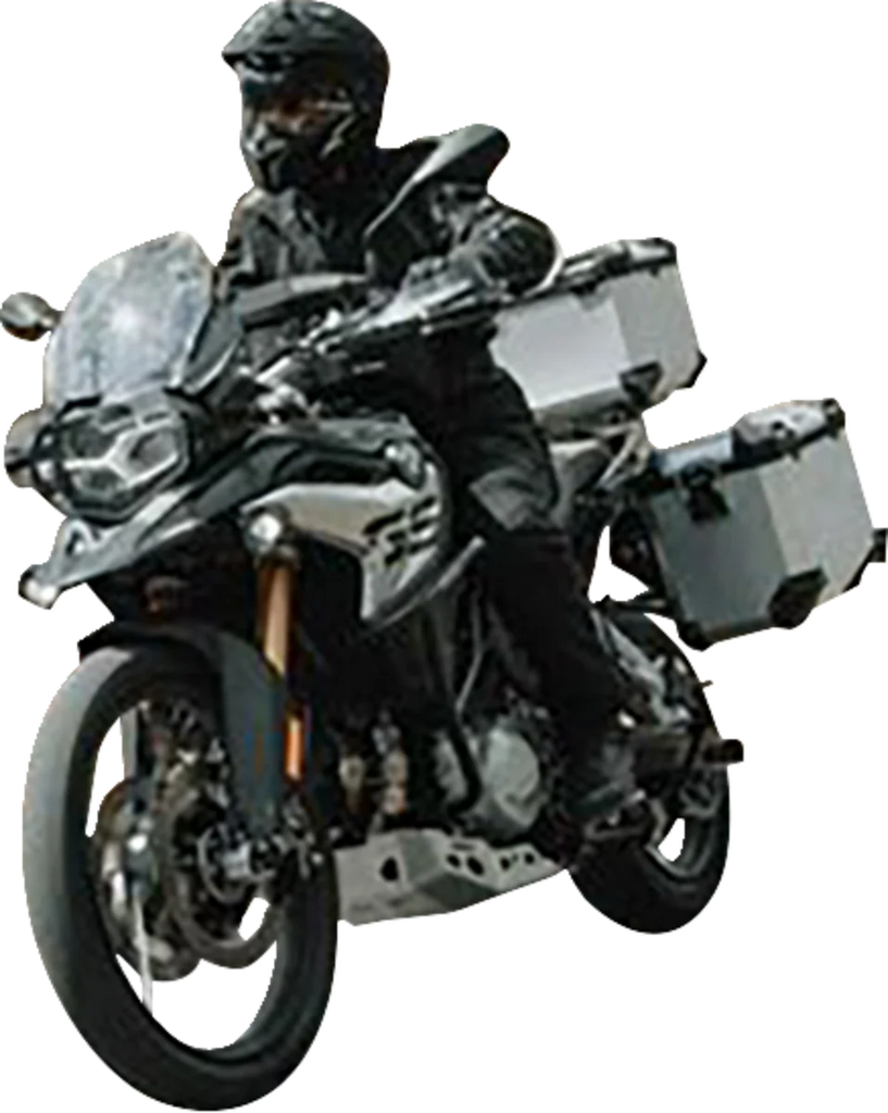 SW-MOTECH TRAX ADV Aluminum Case System - Silver - Honda Africa Twin '16-'17 KFT.01.622.70001/S - Side View