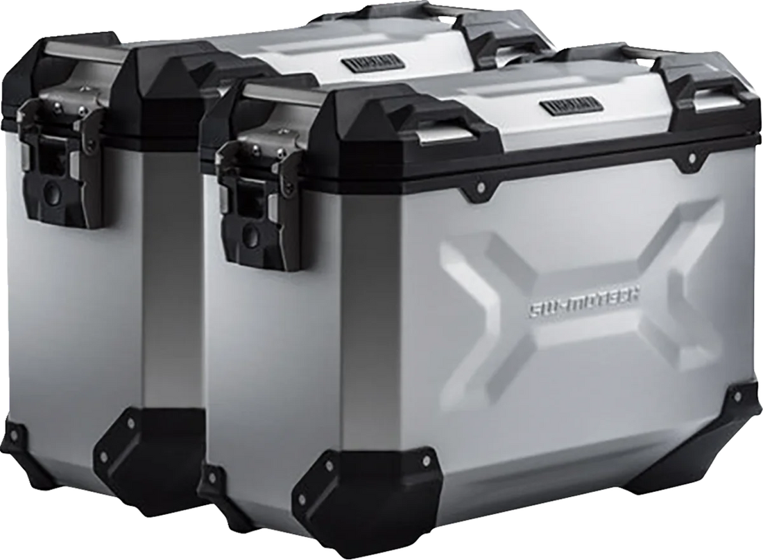 SW-MOTECH TRAX ADV Aluminum Case System - Silver - Honda XL750R Transalp '24 KFT.01.070.70000/S - Back View