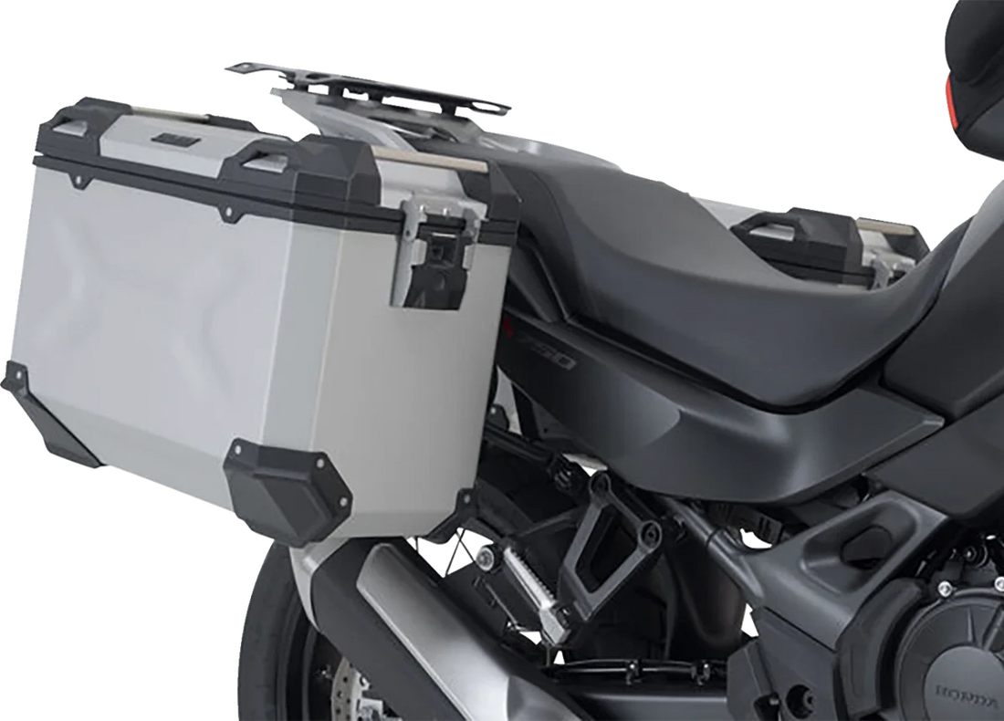 SW-MOTECH TRAX ADV Aluminum Case System - Silver - Honda XL750R Transalp '24 KFT.01.070.70100/S - Side View
