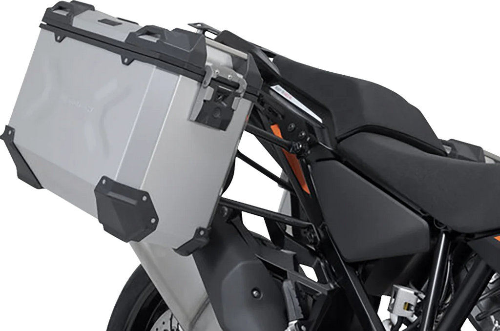SW-MOTECH TRAX ADV Aluminum Case System - Silver - KTM Super Adventure 1290 R/S '21-'24 KFT.04.835.70000/S - Side View
