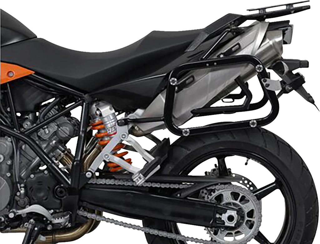 SW-MOTECH TRAX ADV Aluminum Case System - Silver - KTM Super Moto 950/SMR/SMT 990 '05-'13 KFT.04.621.70000/S - Side View