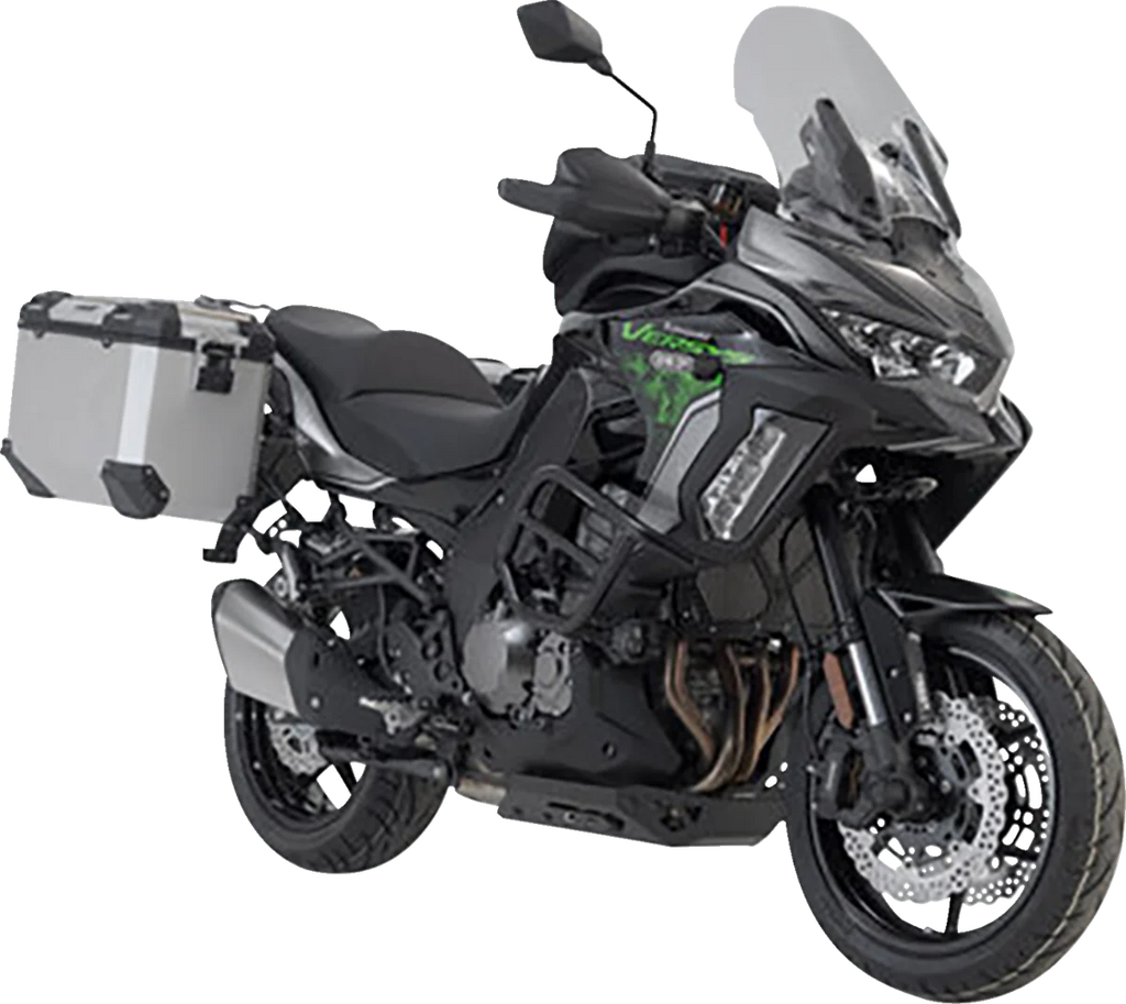SW-MOTECH TRAX ADV Aluminum Case System - Silver - Kawasaki Versys 1000 '19-'23 KFT.08.922.70101/S - Main Product View