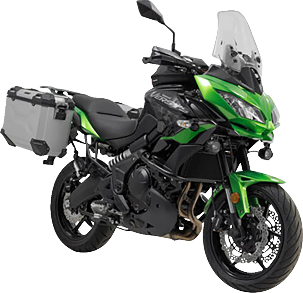 SW-MOTECH TRAX ADV Aluminum Case System - Silver - Kawasaki Versys 650 '14-'24 KFT.08.518.70000/S - Main Product View