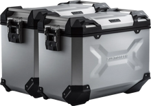 Load image into Gallery viewer, SW-MOTECH TRAX ADV Aluminum Case System - Silver - Kawasaki Versys 650 '14-'24 KFT.08.518.70100/S - Side View