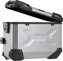Load image into Gallery viewer, SW-MOTECH TRAX ADV Aluminum Case System - Silver - Kawasaki Versys 650 '14-'24 KFT.08.518.70100/S - Back View