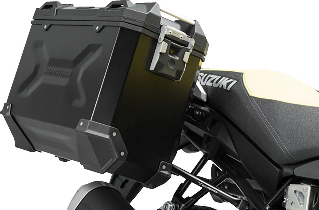 SW-MOTECH TRAX ADV Aluminum Case System - Silver - Suzuki V-Strom 1000 '14-'19 KFT.05.440.70001/S - Installation View