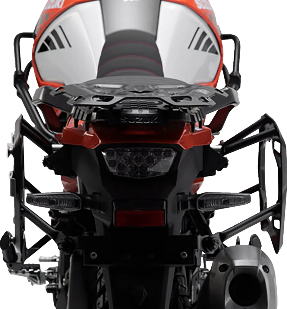 SW-MOTECH TRAX ADV Aluminum Case System - Silver - Suzuki V-Strom 1050 '20-'24 KFT.05.936.70000/S - Installation View