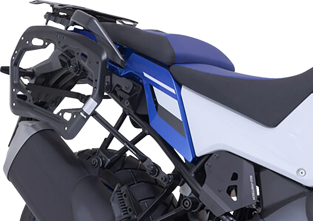 SW-MOTECH TRAX ADV Aluminum Case System - Silver - Suzuki V-Strom 1050 DE '23-'24 KFT.05.965.70000/S - Back View