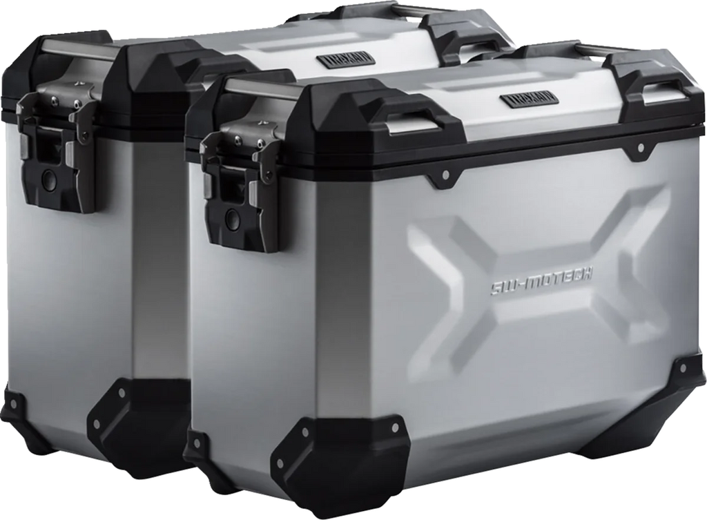 SW-MOTECH TRAX ADV Aluminum Case System - Silver - Suzuki V-Strom 650 '16-'24 KFT.05.876.70001/S - Main Product View
