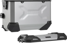 Load image into Gallery viewer, SW-MOTECH TRAX ADV Aluminum Case System - Silver - Suzuki V-Strom 650 '16-'24 KFT.05.876.70001/S - Back View