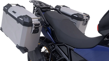 Load image into Gallery viewer, SW-MOTECH TRAX ADV Aluminum Case System - Silver - Suzuki V-Strom 800 '23-'24 KFT.05.845.70000/S - Back View