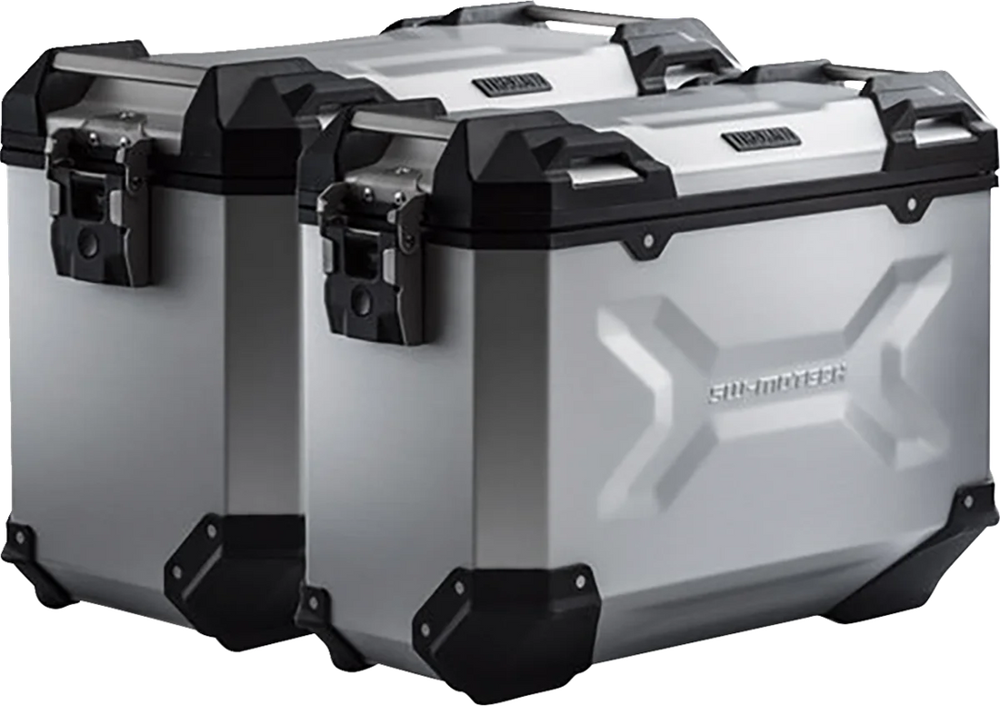 SW-MOTECH TRAX ADV Aluminum Case System - Silver - Triumph Tiger 1200 '22-'24 KFT.11.905.70002/S - Side View