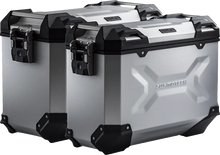 Load image into Gallery viewer, SW-MOTECH TRAX ADV Aluminum Case System - Silver - Triumph Tiger Explorer 1200 '22-'24 KFT.11.905.70102/S - Back View
