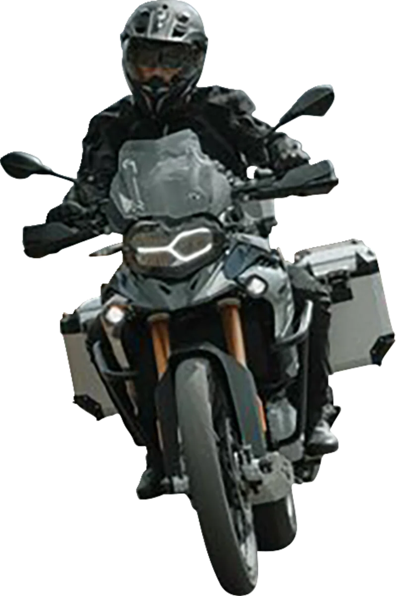 SW-MOTECH TRAX ADV Aluminum Case System - Silver - Triumph Tiger/Tiger Explorer 1200 '12-'21 KFT.11.483.70001/S - Back View