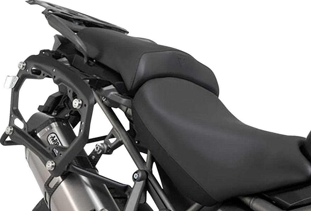 SW-MOTECH TRAX ADV Aluminum Case System - Silver - Triumph Tiger/Tiger Explorer 1200 '12-'21 KFT.11.483.70101/S - Back View