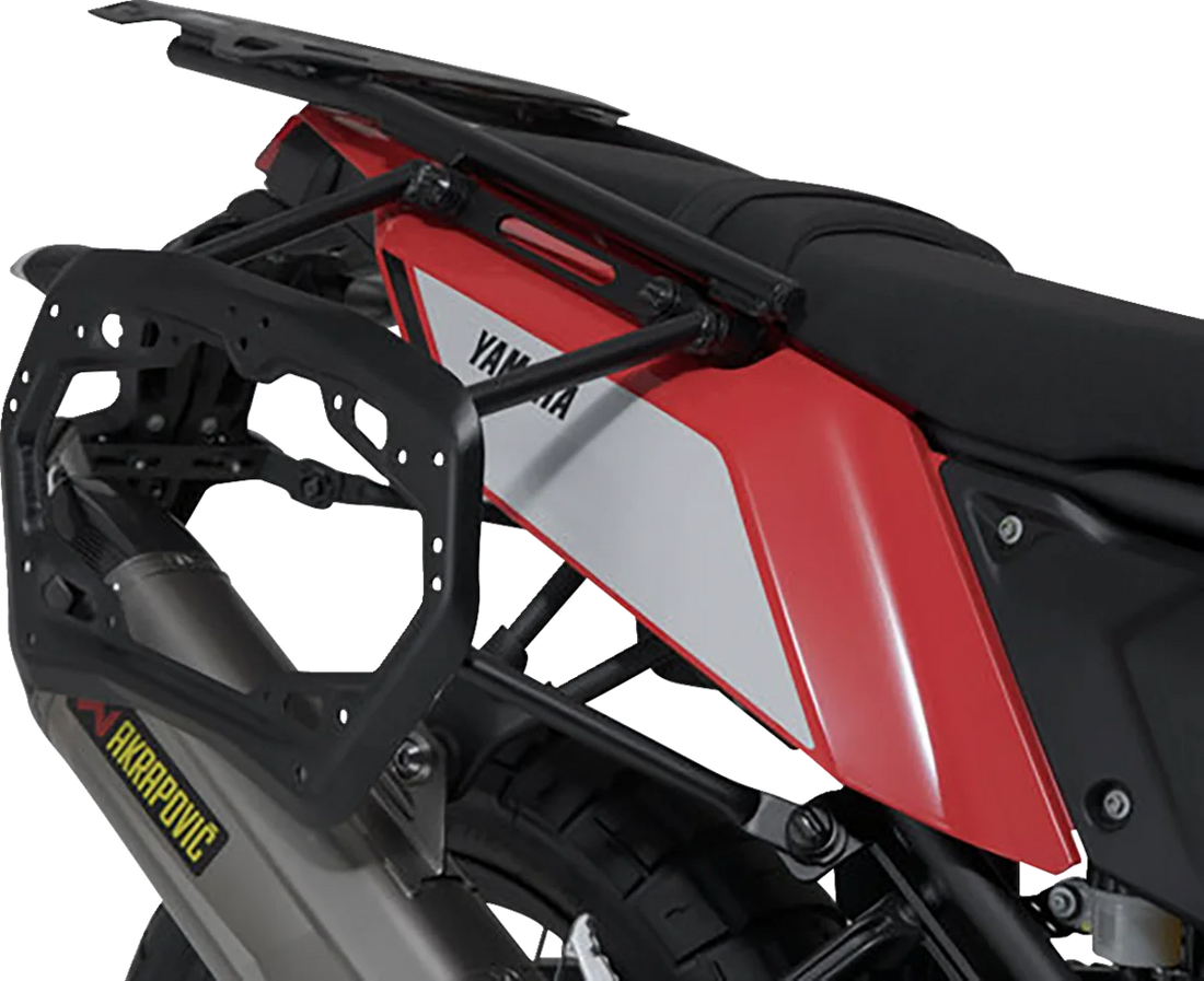 SW-MOTECH TRAX ADV Aluminum Case System - Silver - Yamaha Tenere 700 '20-'24 KFT.06.799.70002/S - Back View