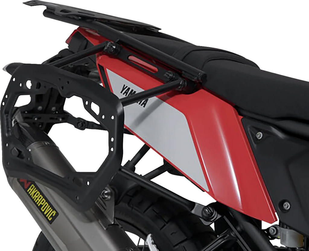 SW-MOTECH TRAX ADV Aluminum Case System - Silver - Yamaha Tenere 700 '20-'24 KFT.06.799.70002/S - Back View