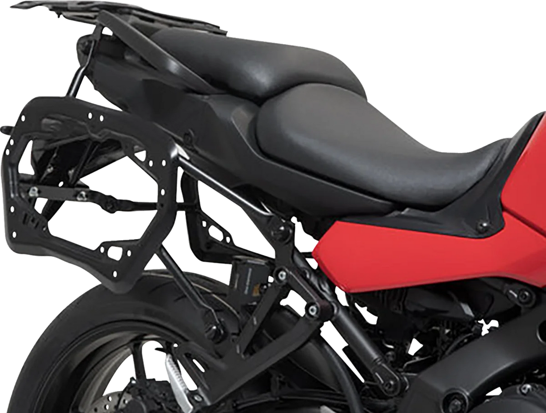 SW-MOTECH TRAX ADV Aluminum Case System - Silver - Yamaha Tracer 9 GT '21-'24 KFT.06.921.70100/S - Installation View