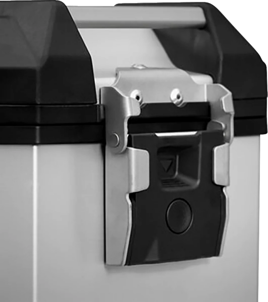 SW-MOTECH TRAX ADV Hard Case - 45 Liter - Silver - Left ALK.00.733.10000L/S - Side View