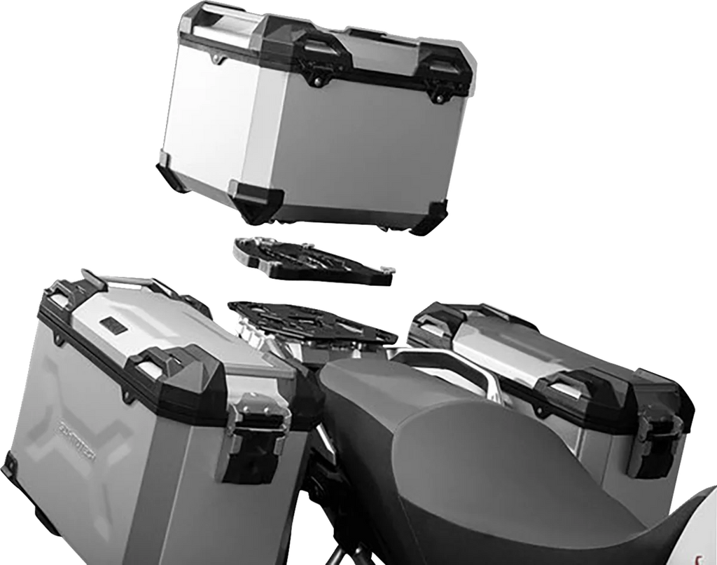 SW-MOTECH TRAX ADV Top Case - 38 Liter - Silver ALK.00.733.15000/S - Side View
