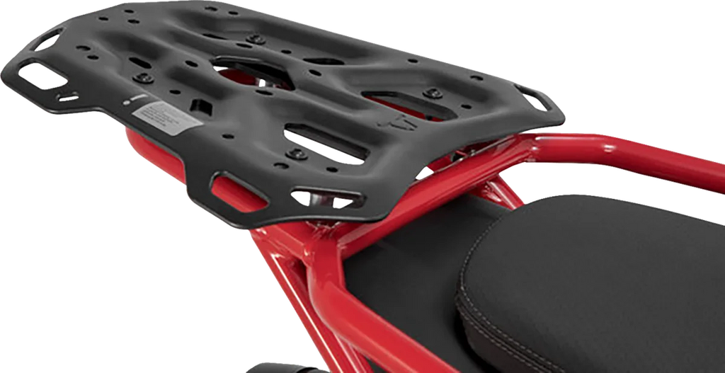SW-MOTECH TRAX ADV Top Case System - Black - Moto Guzzi V85TT '19-'24 GPT.17.925.70000/B - Back View