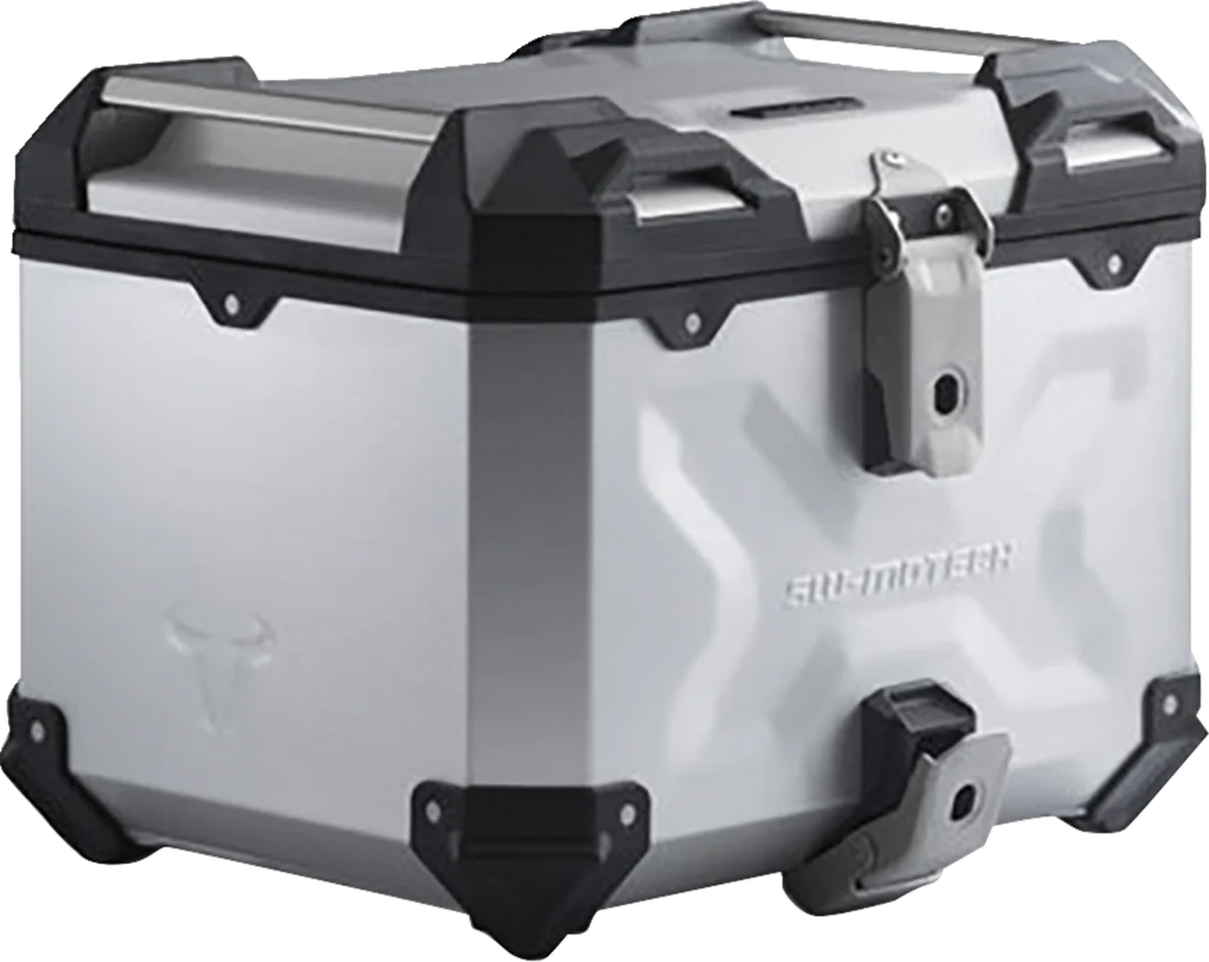 SW-MOTECH TRAX ADV Top Case System - Silver - Africa Twin '16-'24 GPT.01.622.70001/S - Side View
