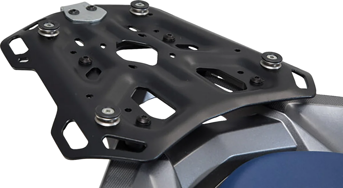 SW-MOTECH TRAX ADV Top Case System - Silver - Africa Twin '16-'24 GPT.01.622.70001/S - Back View