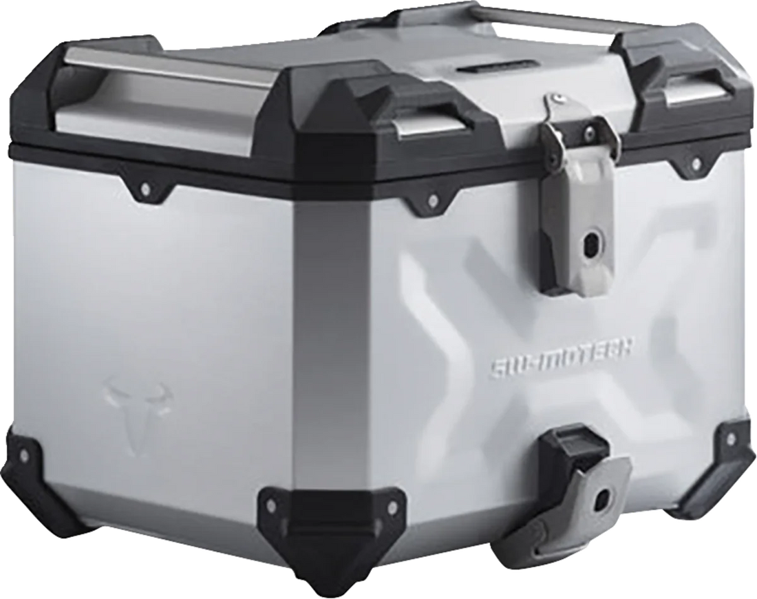 SW-MOTECH TRAX ADV Top Case System - Silver - BMW F900 '20-'24 GPT.07.945.70000/S - Back View
