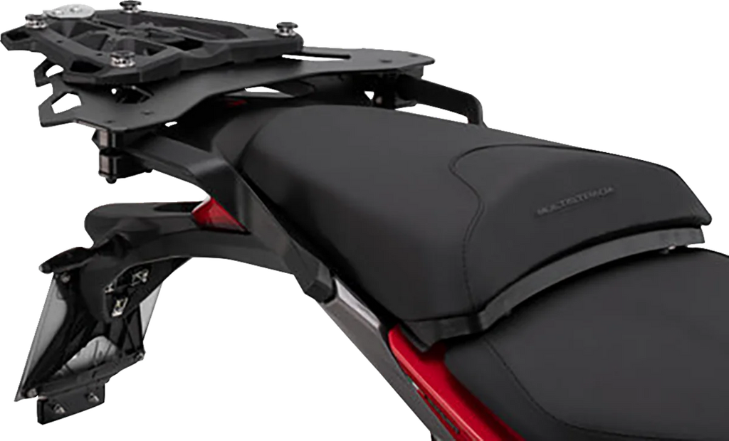 SW-MOTECH TRAX ADV Top Case System - Silver - Ducati Multistrada 950/1200/1260/V2 '16-'24 GPT.22.892.70000/S - Back View