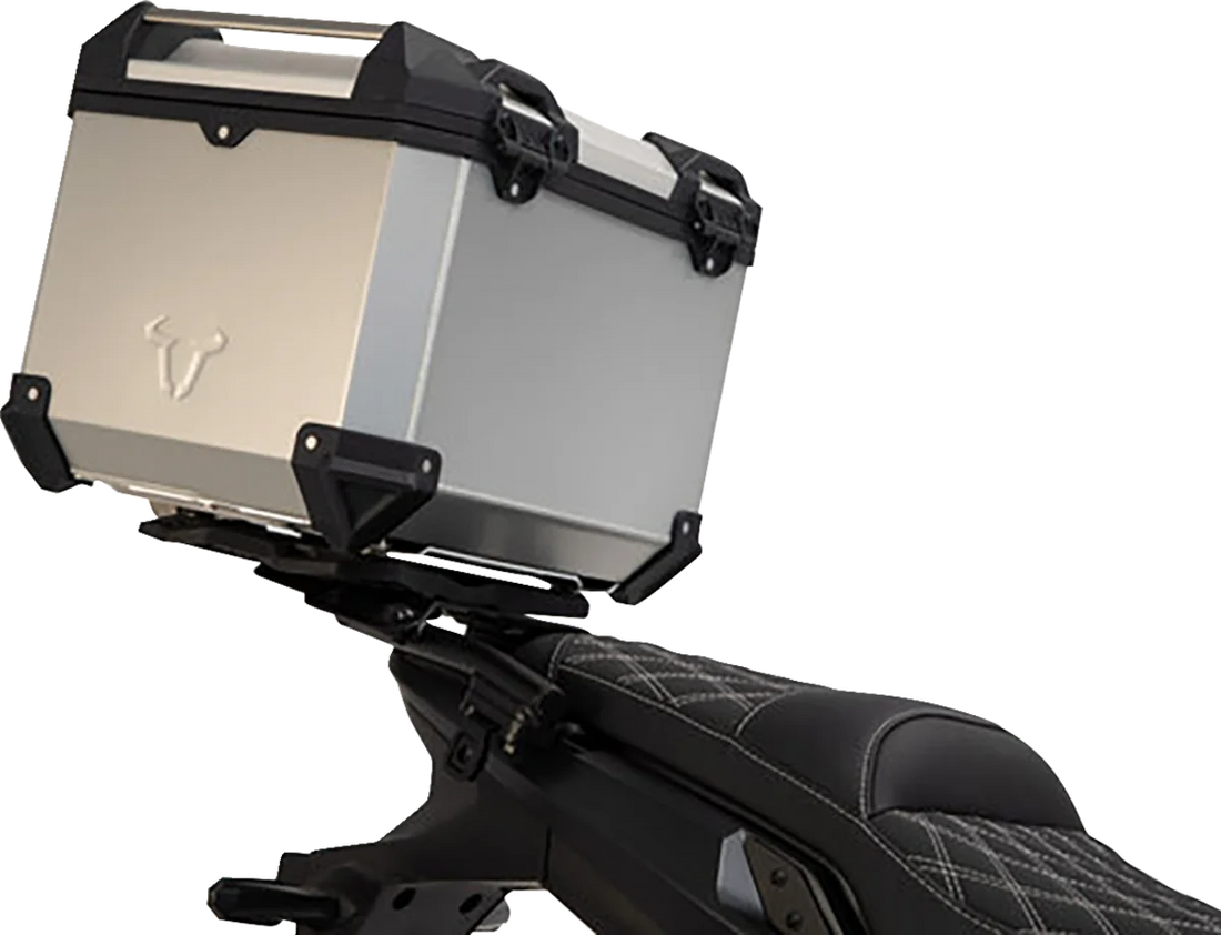 SW-MOTECH TRAX ADV Top Case System - Silver - Honda CB500/CBR500/NX500 '13-'24 GPT.01.373.70000/S - Side View