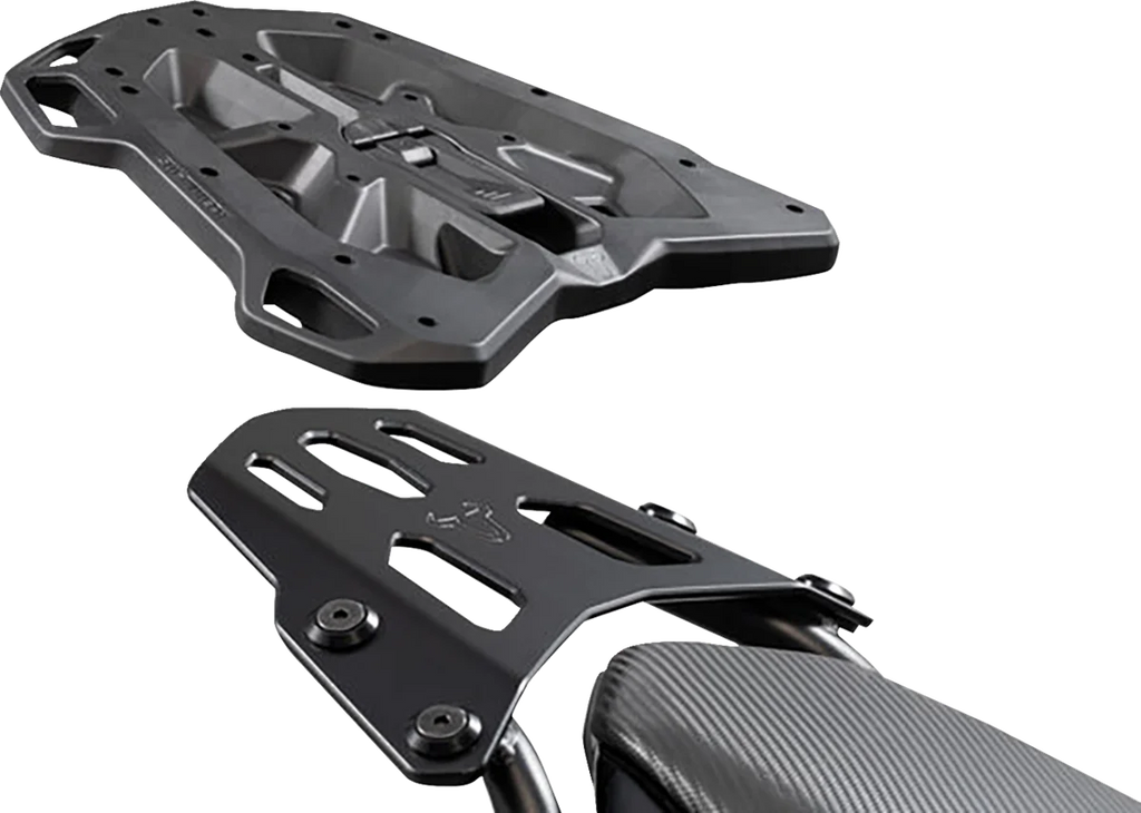SW-MOTECH TRAX ADV Top Case System - Silver - Honda NC750 '16-'20 GPT.01.699.70002/S - Back View